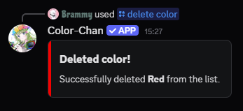 Delete Color